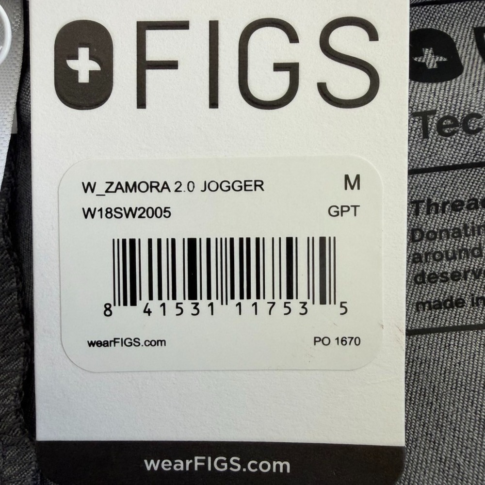 Figs Womens Zamora 2.0 Jogger Scrub Pants Medium Gray Stretch - Picture 8 of 8